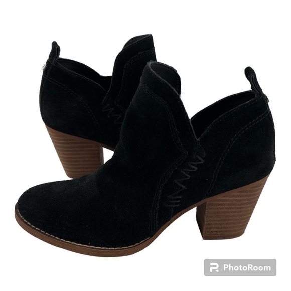 Sam Edelman Shoes Sam Edelman Mathia Black Suede Bootie size 6 - Picture 1 of 13